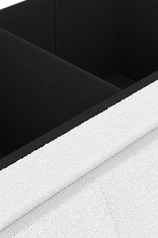 Banco-baú Loan - Branco e preto - Tecido turco