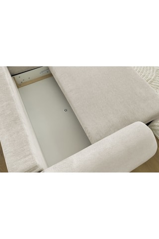 Canapé d'angle droit convertible Lucien - Beige - Couchage 250 x 150 cm