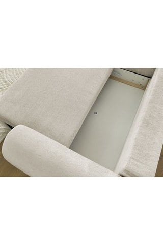 Canapé d'angle gauche convertible Lucien - Beige - Couchage 250 x 150 cm