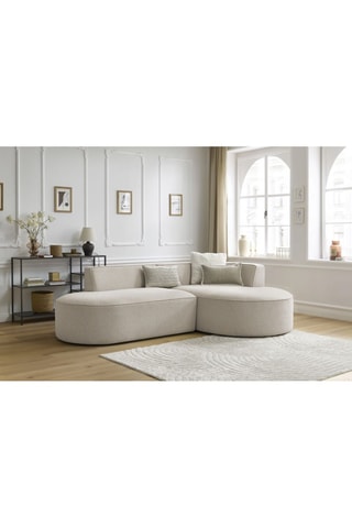 Canapé d'angle droit Rousseau - Beige