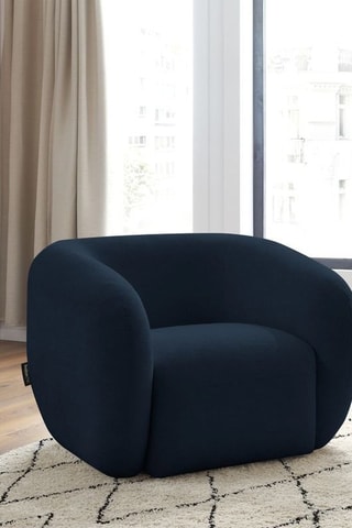Fauteuil Celine - Bleu foncé - En tissu