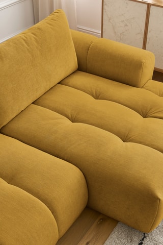 Canapé d'angle gauche convertible Fuji - Beige - 3 places - Tissu bouclette - Couchage 154 x 228 cm