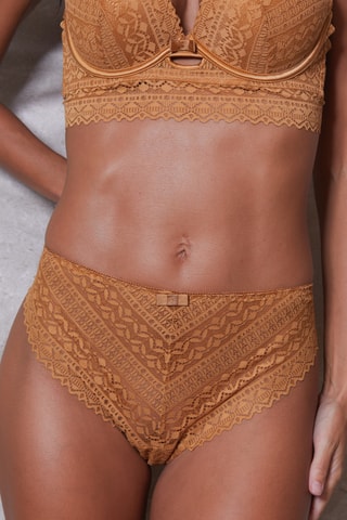 Soutien-gorge ampliforme et tanga Nipo - Moutarde