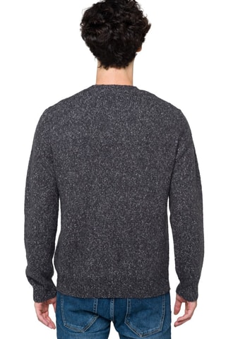 Camisola regular em lã e mohair Alaska - Preto mesclado