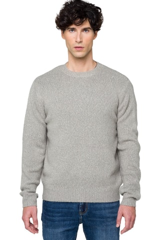 Camisola regular em lã e mohair Alaska - Cinzento