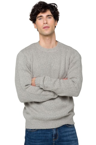 Camisola regular em lã e mohair Alaska - Cinzento