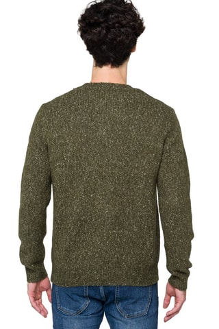 Camisola regular em lã e mohair Alaska - Verde