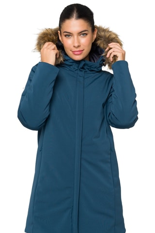 Parka à capuche Dahlia - Bleu pétrole