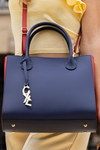 Sac à main en cuir Montaigne - Bleu