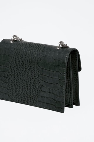Sac bandoulière en cuir Peuplier - Noir