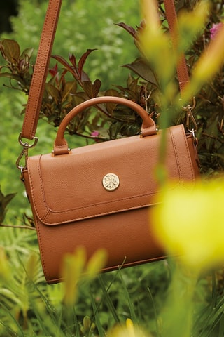 Sac bandoulière en cuir Luna - Marron
