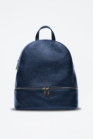 Sac à dos en cuir Montorgueil - Bleu