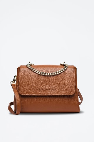 Sac bandoulière en cuir Cremieux  - Marron