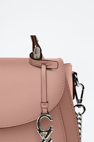 Sac à main en cuir de veau Haussmann - Rose