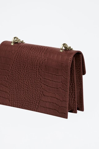 Sac bandoulière en cuir Peuplier - Marron