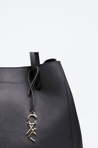 Cabas en cuir Alesia - Noir