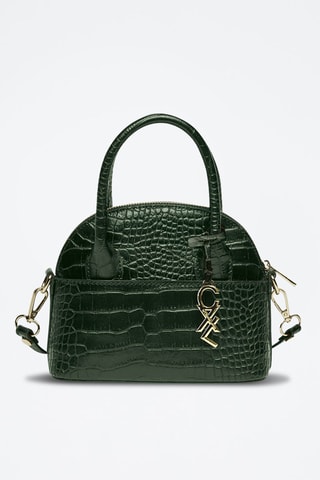 Petit sac bowling en cuir Bel-air - Vert