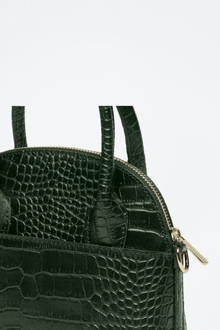 Petit sac bowling en cuir Bel-air - Vert