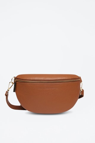 Sac banane en cuir Madeleine - Marron clair