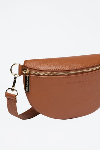 Sac banane en cuir Madeleine - Marron clair