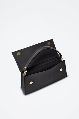 Sac bandoulière en cuir de veau Clemenceau  - Noir