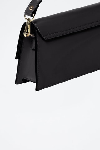 Sac bandoulière en cuir de veau Clemenceau  - Noir