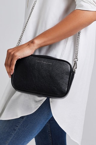 Sac bandoulière en cuir Montmartre - Noir