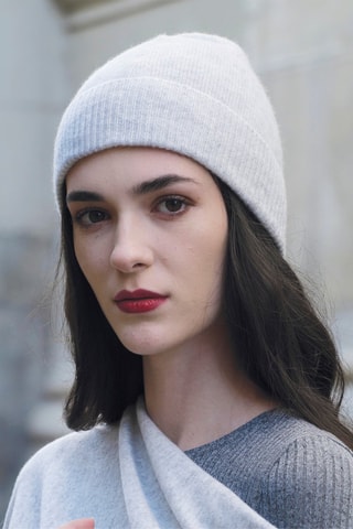 Bonnet en cachemire - Gris clair