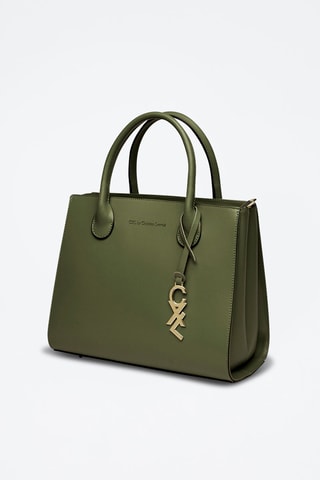 Sac à main en cuir de veau Montaigne - Kaki