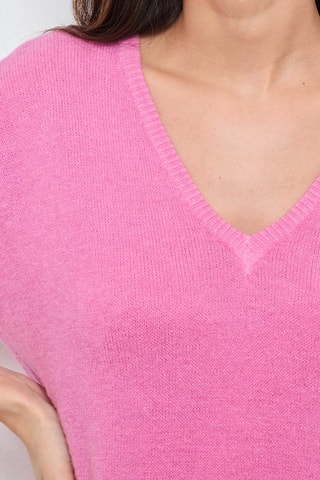 Pull en alpaga et laine - Rose