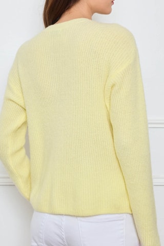 Gilet en alpaga et laine - Jaune clair