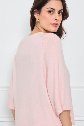 Pull en alpaga et laine - Rose clair
