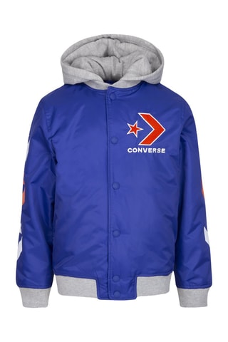 Baseball Jasje met Capuchon Blauw en Grijs