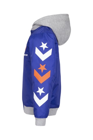 Baseball Jasje met Capuchon Blauw en Grijs