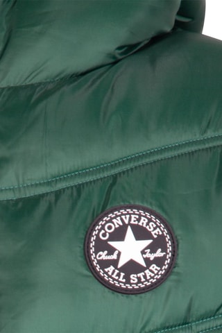 Gewatteerde Jas met Capuchon Donkergroen