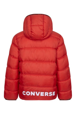 Gewatteerde Jas met Capuchon - Rood