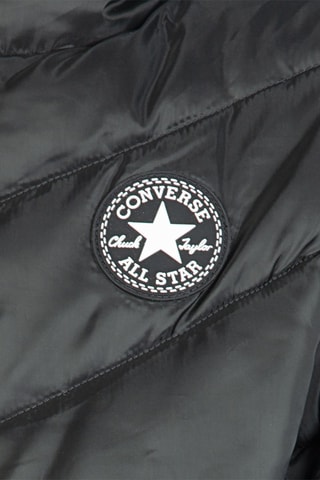 Gewatteerde Jas met Capuchon Zwart