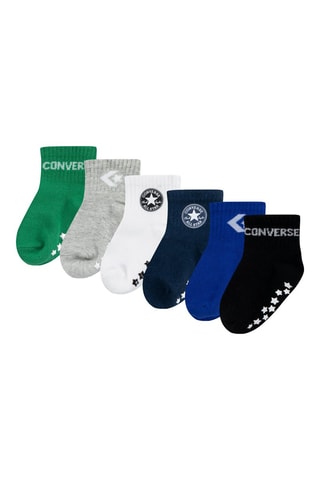 6 Paar Sokken - Groen en Wit