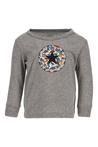 T-shirt Gemêleerd Grijs en Zwart