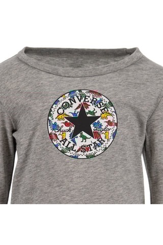 T-shirt Gemêleerd Grijs en Zwart