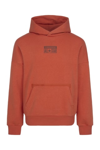 Fleece Sweater met Capuchon - Steenrood