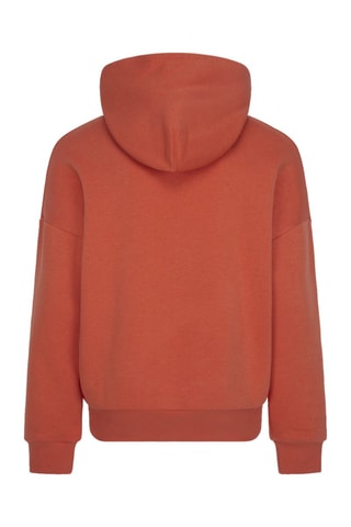 Fleece Sweater met Capuchon - Steenrood
