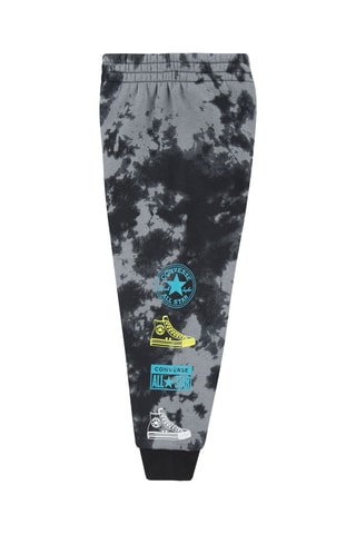 Sweater en Fleece Joggingbroek met Tie and Dye Effect Grijs en Zwart