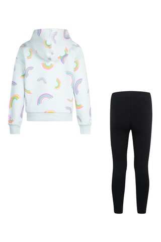 Sweater met Capuchon en Legging - Wit en Zwart