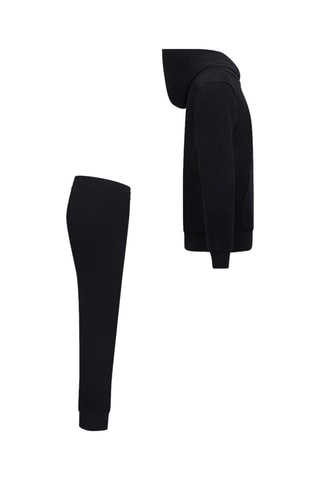 Biologisch Katoenen Sweater met Capuchon en Broek - Zwart