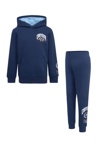 Biologisch Katoenen Sweater met Capuchon en Broek - Blauw