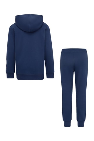 Biologisch Katoenen Sweater met Capuchon en Broek - Blauw