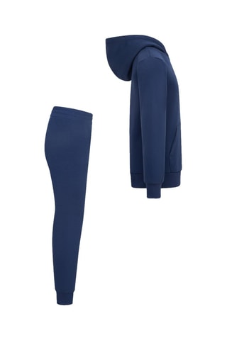 Biologisch Katoenen Sweater met Capuchon en Broek - Blauw