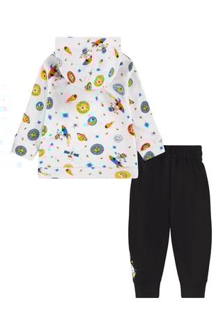 Sweater met Capuchon en Joggingbroek Zwart en Wit