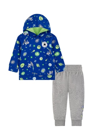 Sweater met Capuchon en Joggingbroek Blauw en Grijs